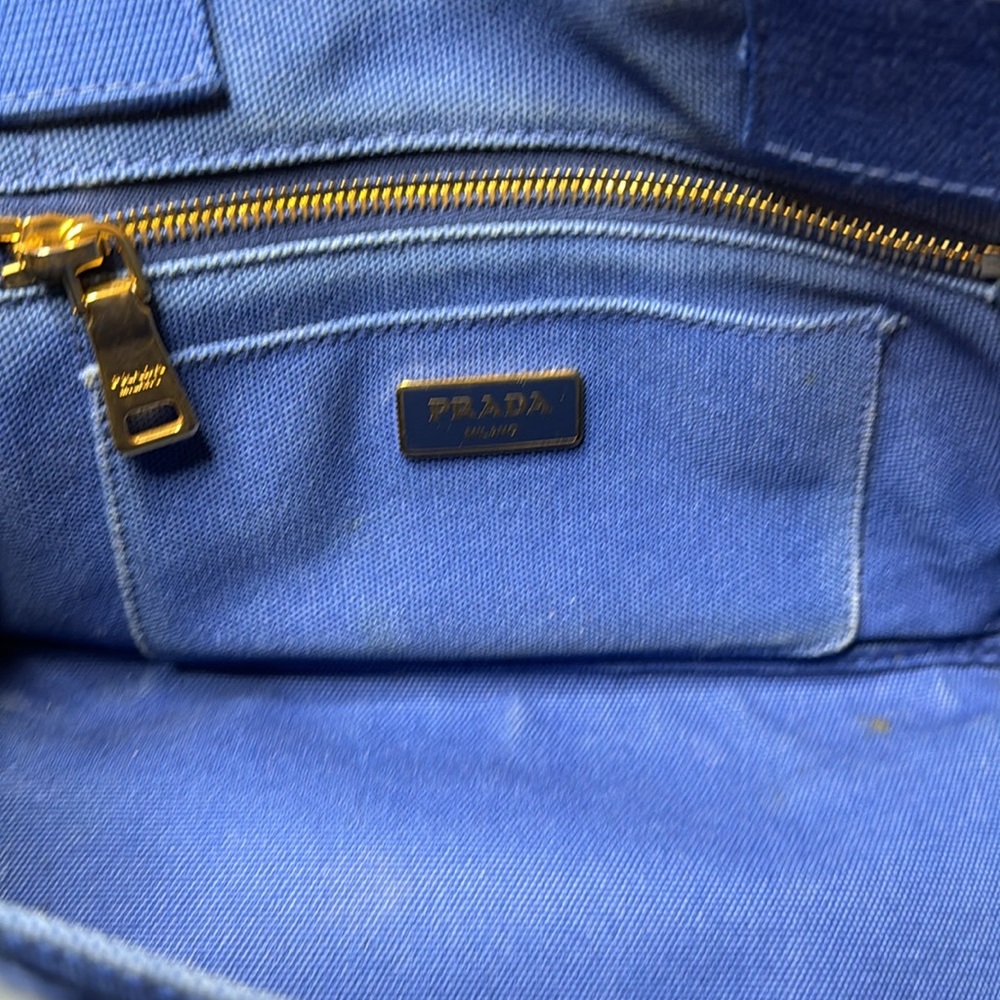 Authentic Prada small Canapa tote - Picture 8 of 9